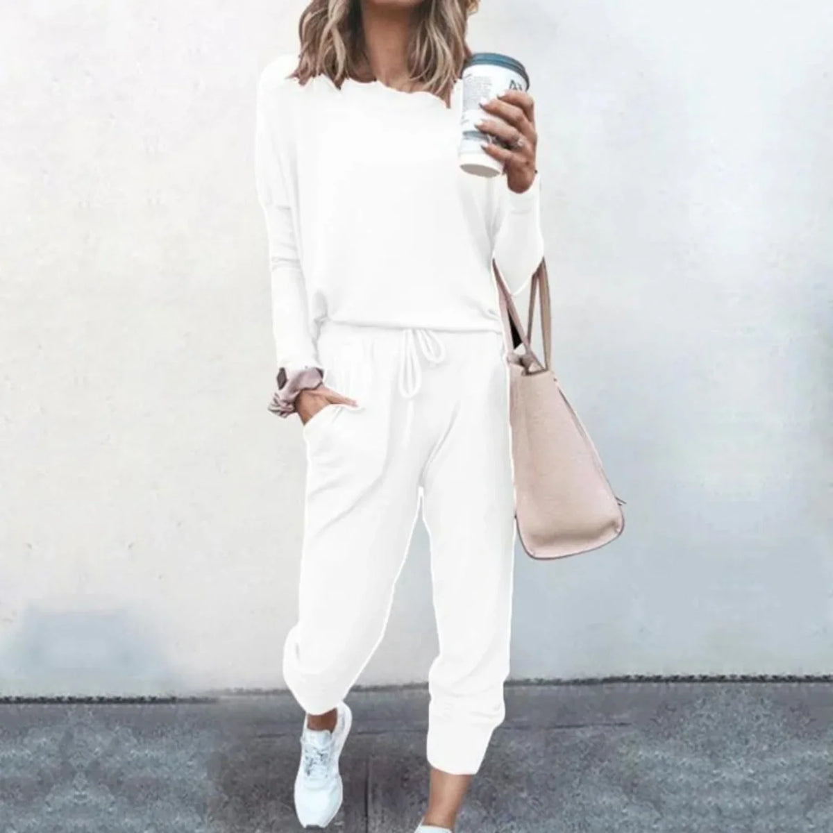 Abbie | Loose Oversized Long Sleeve Drawstring Tie Waist Tracksuit Women