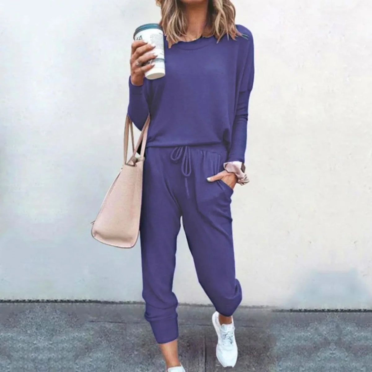 Abbie | Loose Oversized Long Sleeve Drawstring Tie Waist Tracksuit Women