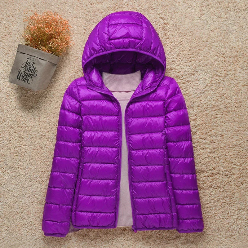 Sienna | Winter Hooded Zip Up Quilted Short Padded Puffer Jacket Women