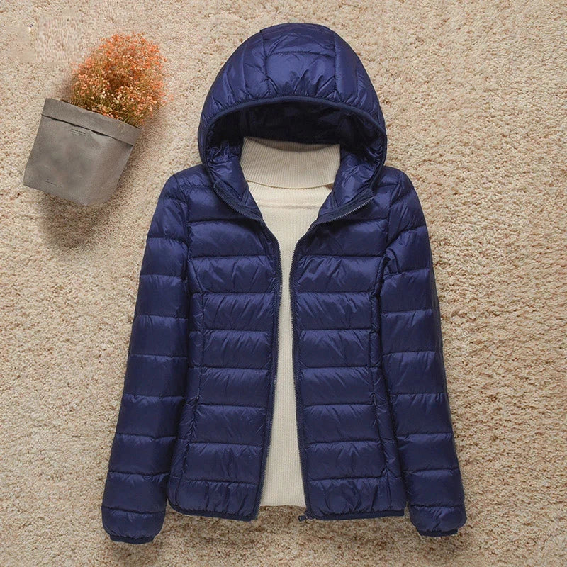 Sienna | Winter Hooded Zip Up Quilted Short Padded Puffer Jacket Women