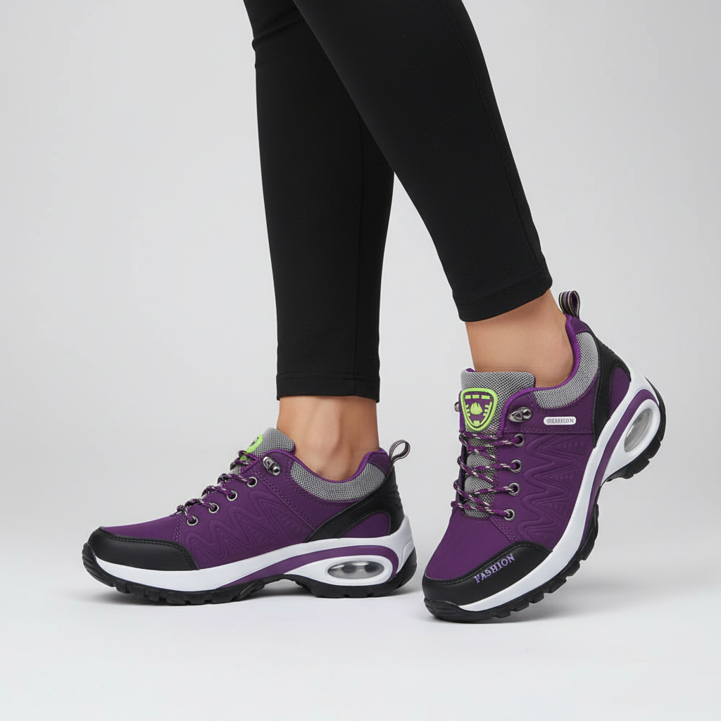 Mina | Faux Leather Mesh Chunky Platform Trainers Women