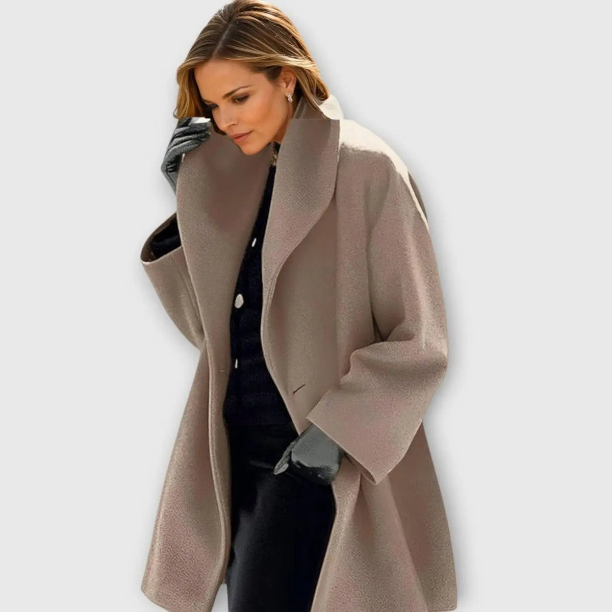 Penny | Shawl Collar Drop Shoulder Autumn Smart Tailored Coat Women