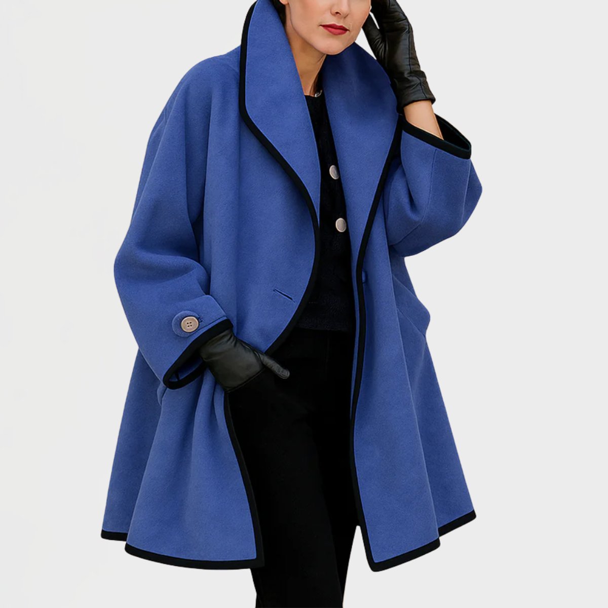 Aimee | A Line Shawl Collar Flare Short Smart Tailored Coat Women