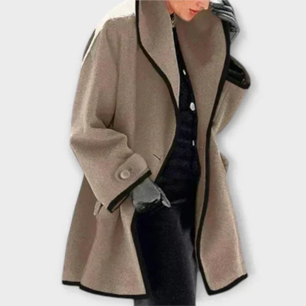 Aimee | A Line Shawl Collar Flare Short Smart Tailored Coat Women
