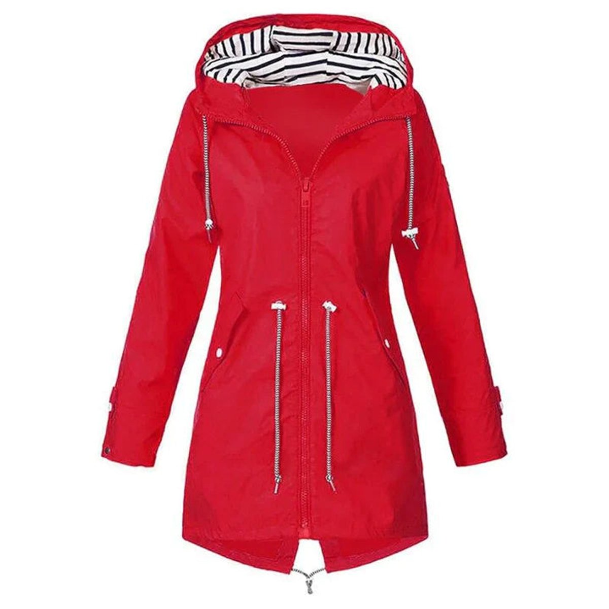Demi | Lined Longline Hooded Autumn Waterproof Coat Women