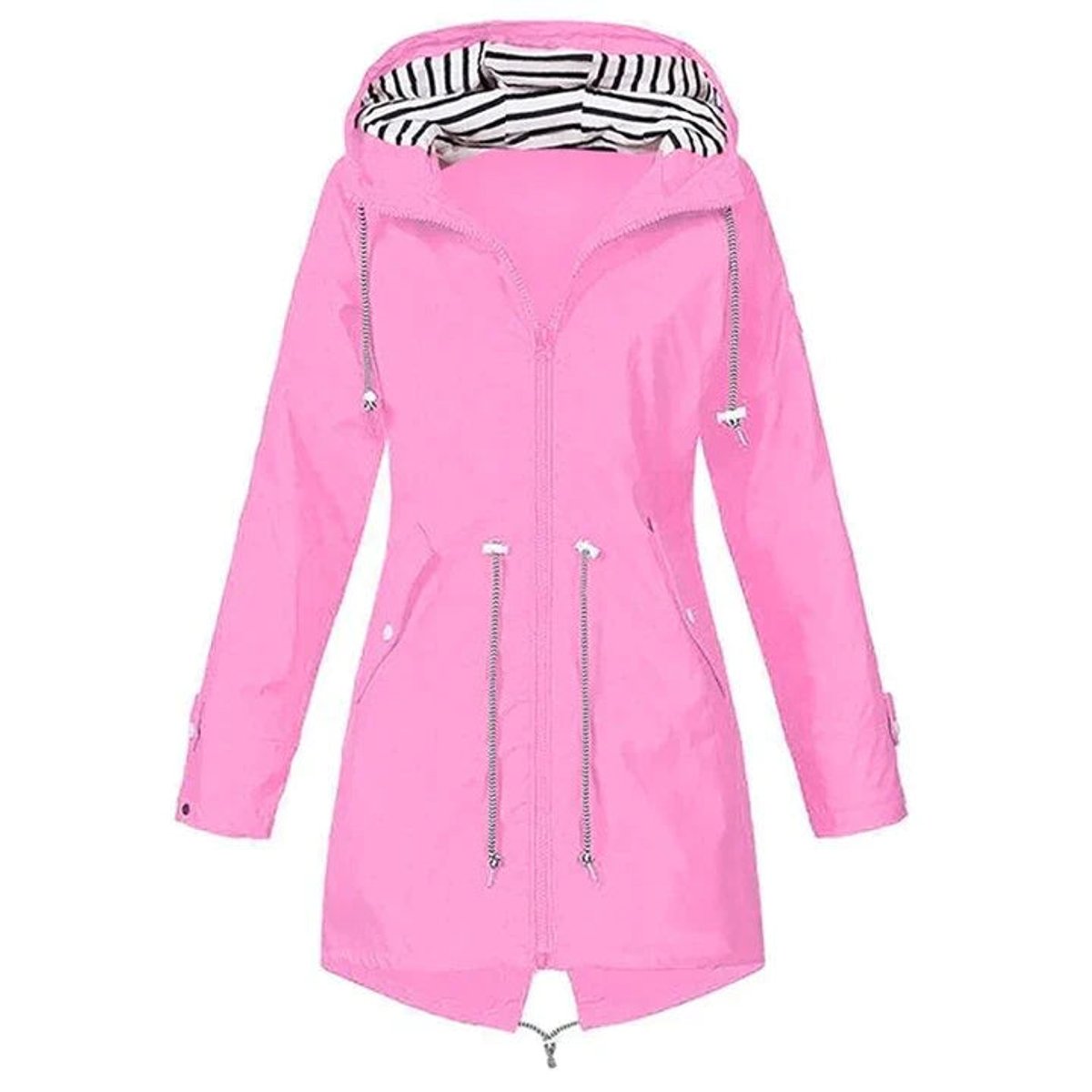 Demi | Lined Longline Hooded Autumn Waterproof Coat Women