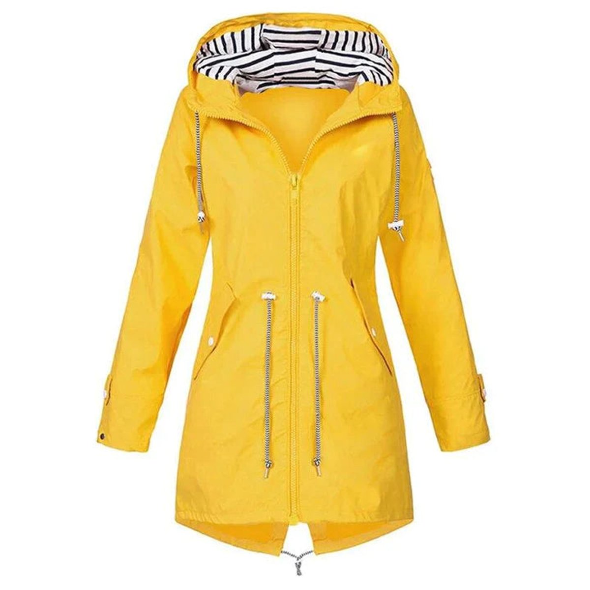 Demi | Lined Longline Hooded Autumn Waterproof Coat Women